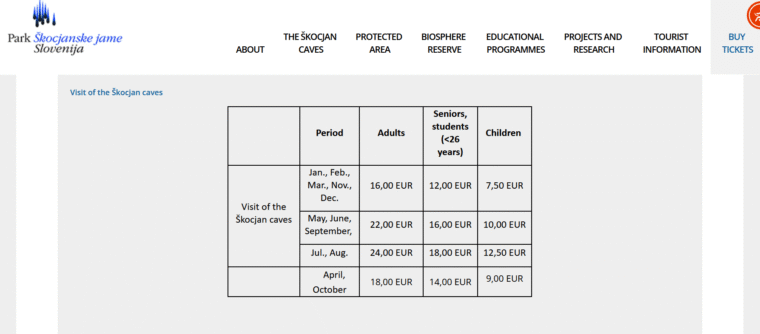 Jaskinie Szkocjańskie bilety