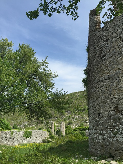 Ruiny twierdzy w Hutovo