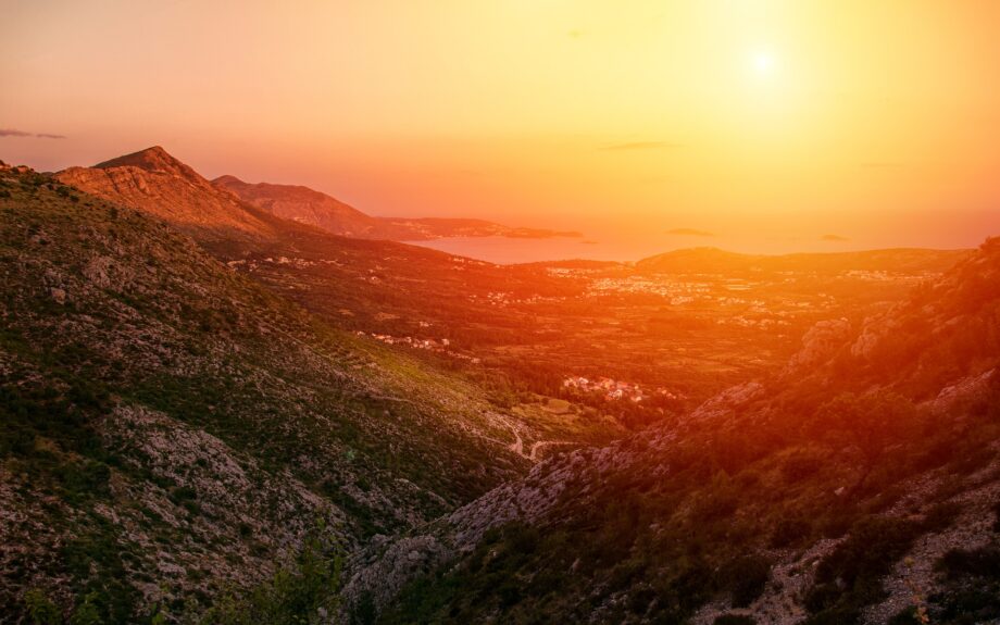 Cudny zachód słońca na Bałkanach